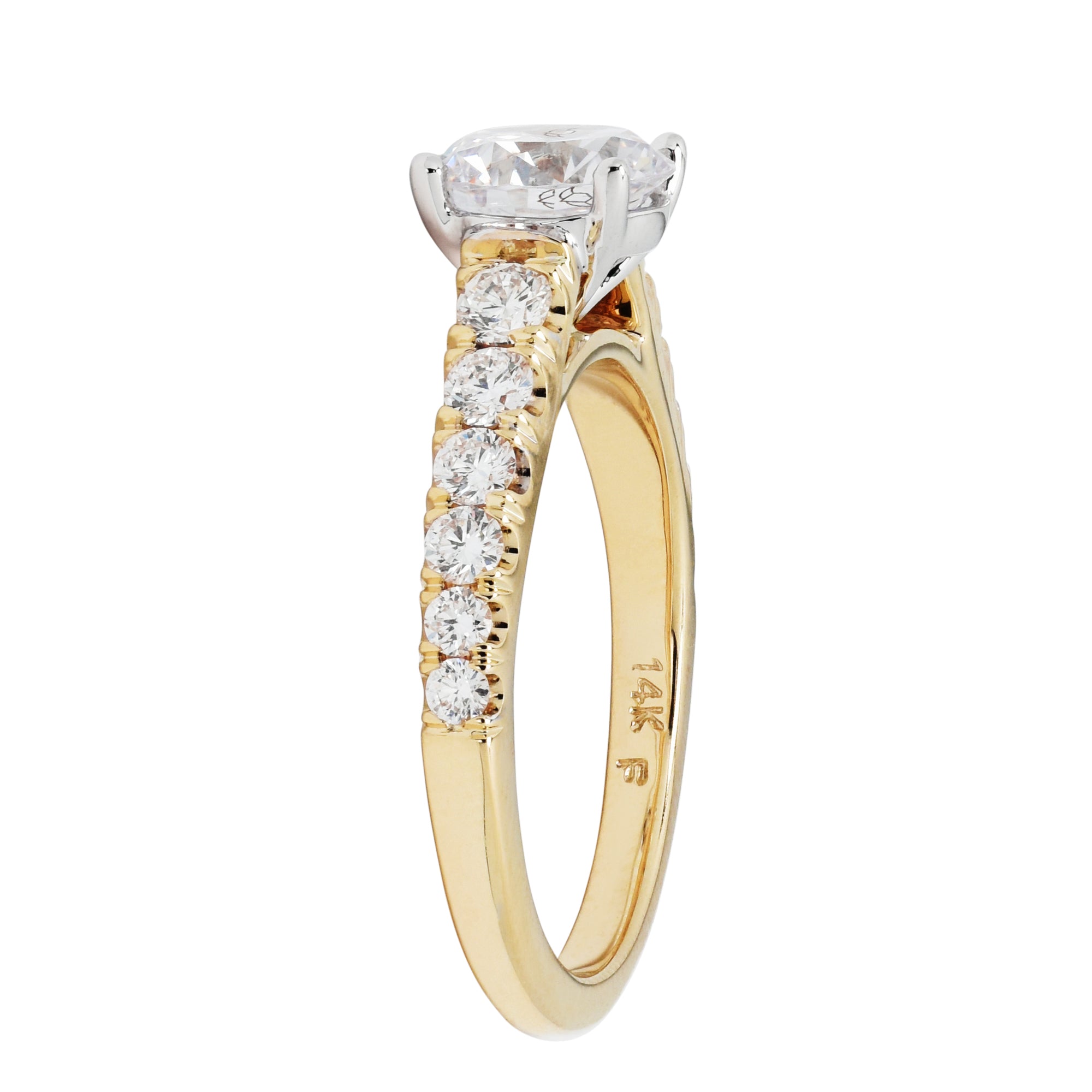 Martin Flyer Diamond Engagement Ring Setting in 14kt Yellow Gold (5/8ct tw)