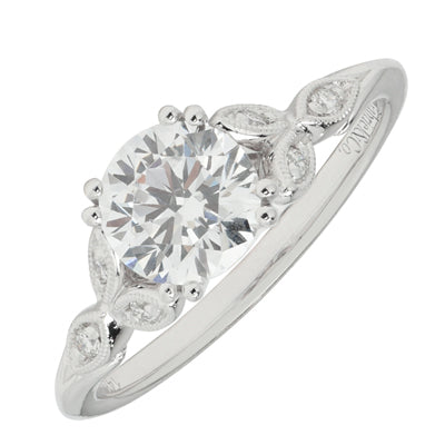 Gabriel Celia Diamond Engagement Ring Setting in 14kt White Gold (1/10ct tw)