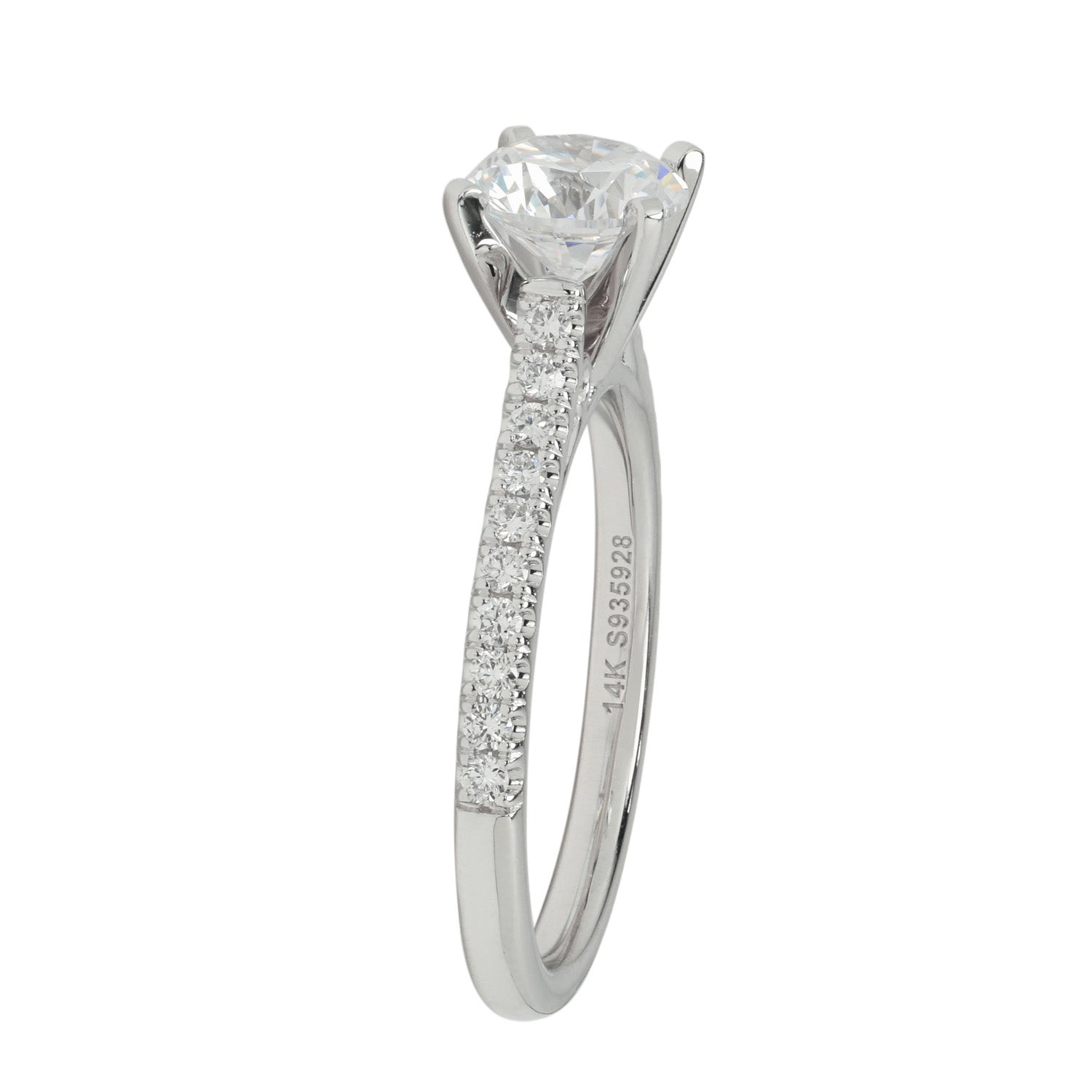 Gabriel Joanna Diamond Engagement Ring Setting in 14kt White Gold (1/4ct tw)