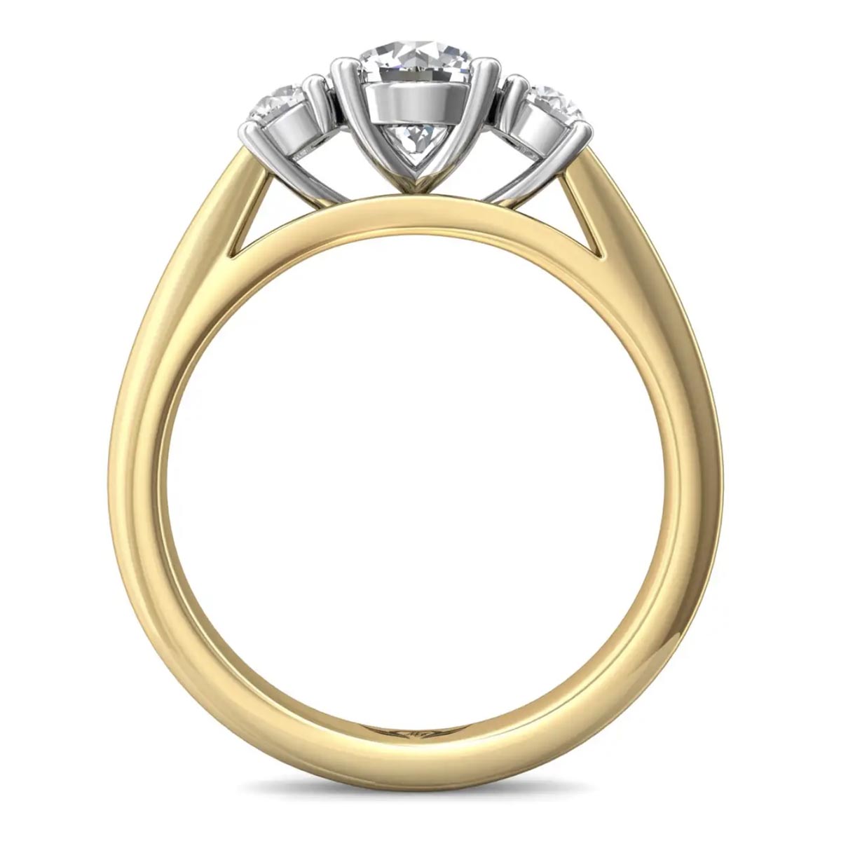 Flyer Fit by Martin Flyer Diamond Engagement Setting in 14kt Yellow and White  Gold (1/3ct tw)