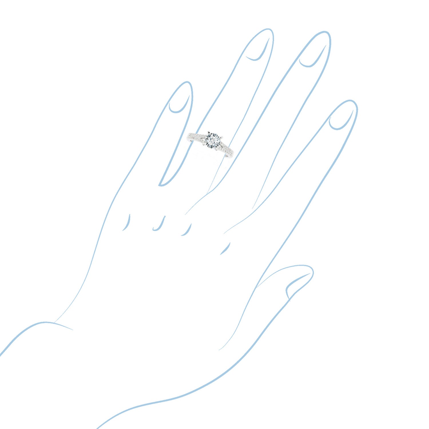 Daydream Diamond Engagement Ring Setting in 14kt White Gold (1/2ct tw)