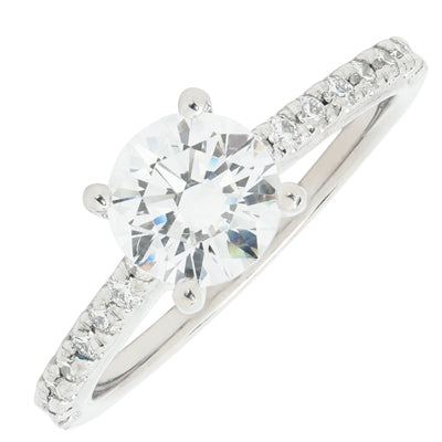 Diamond Engagement Ring Setting 14kt White Gold (1/4ct tw)