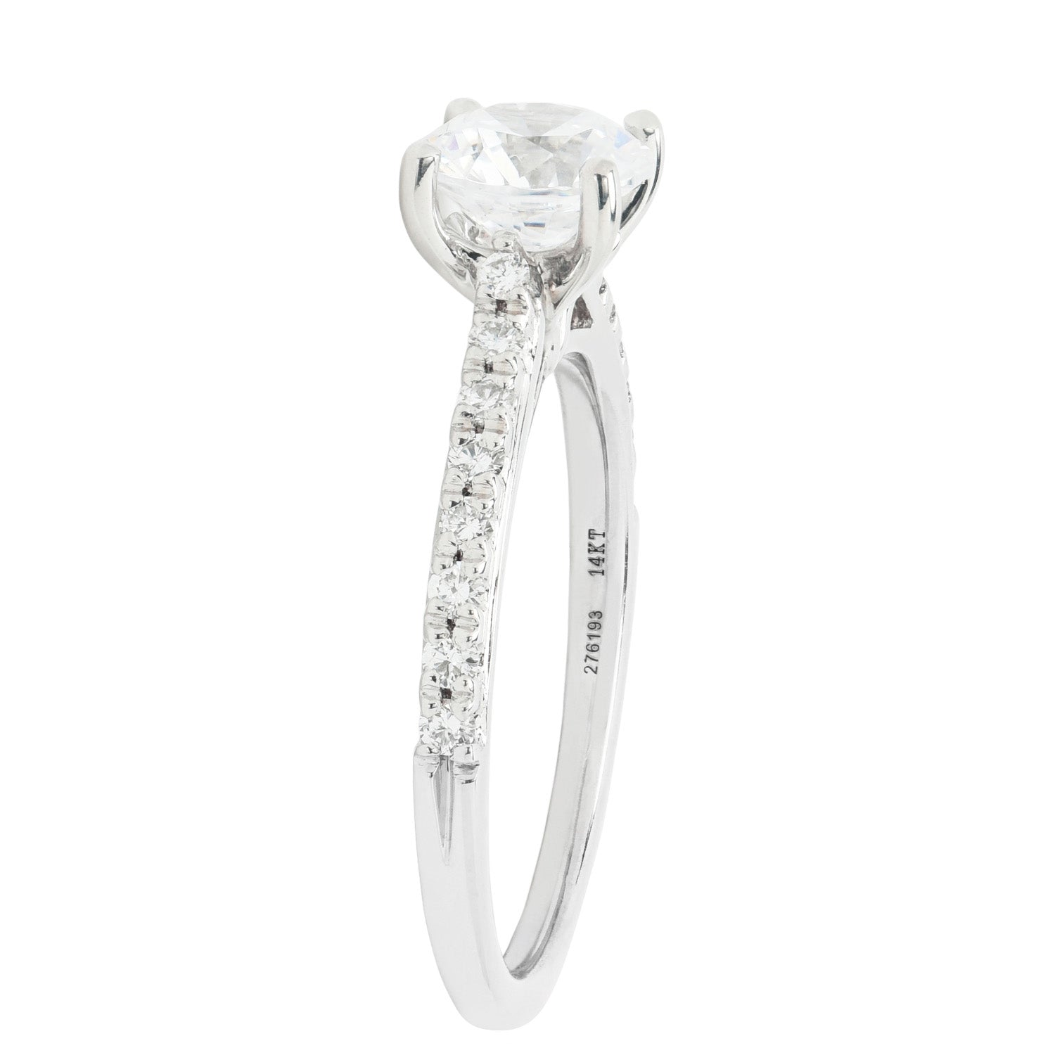 Diamond Engagement Ring Setting 14kt White Gold (1/4ct tw)