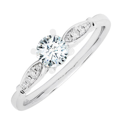 Daydream Diamond Engagement Ring Setting in 14kt White Gold (1/20ct tw)