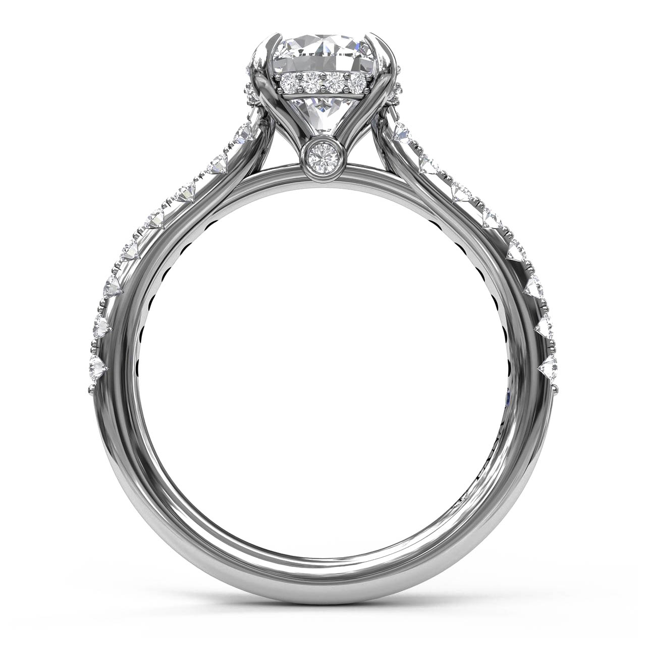 Fana Hidden Halo Diamond Engagement Ring Setting in 14kt White Gold (3/8ct tw)