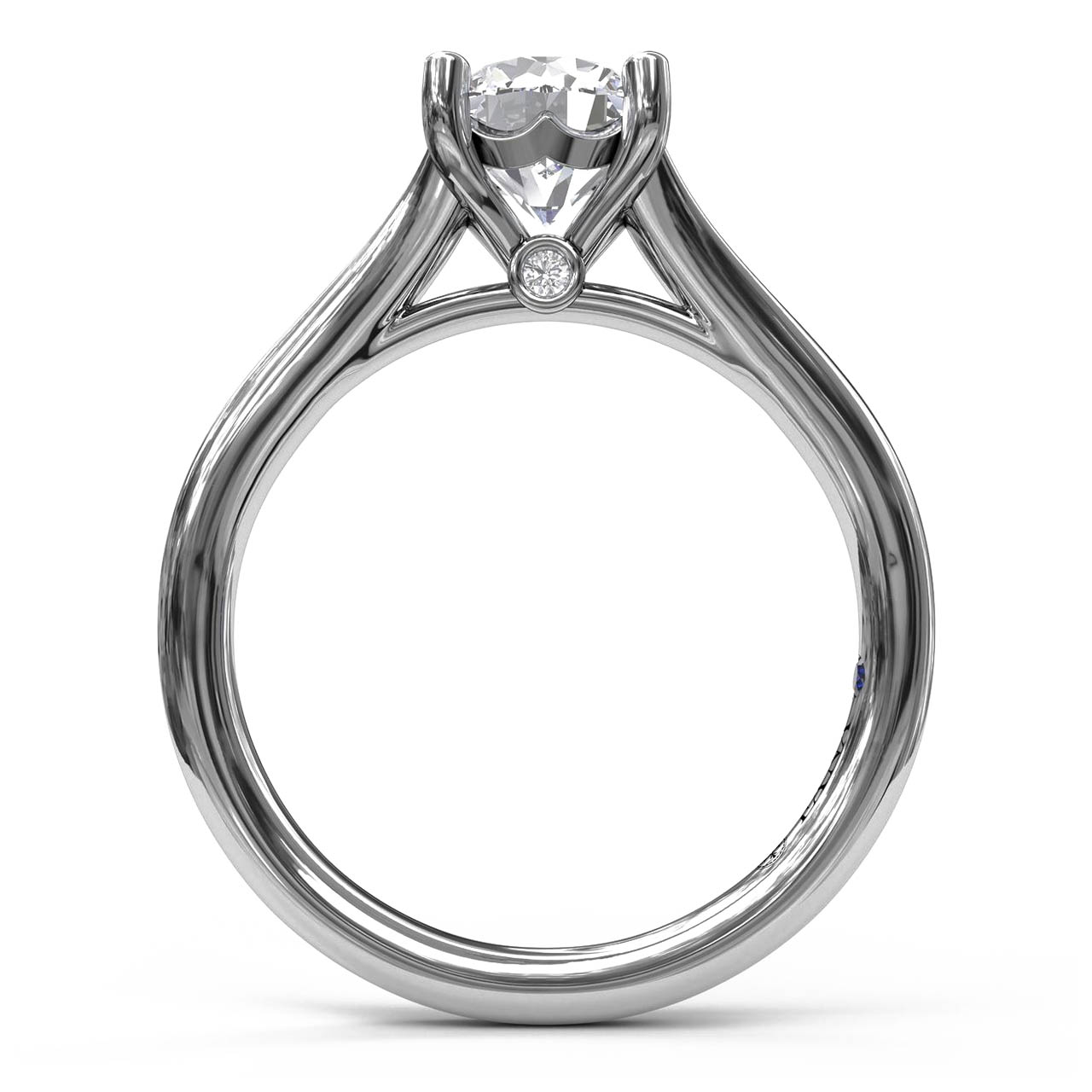 Fana Delicate Split Band Solitaire Setting in 14kt White Gold (.02ct tw)