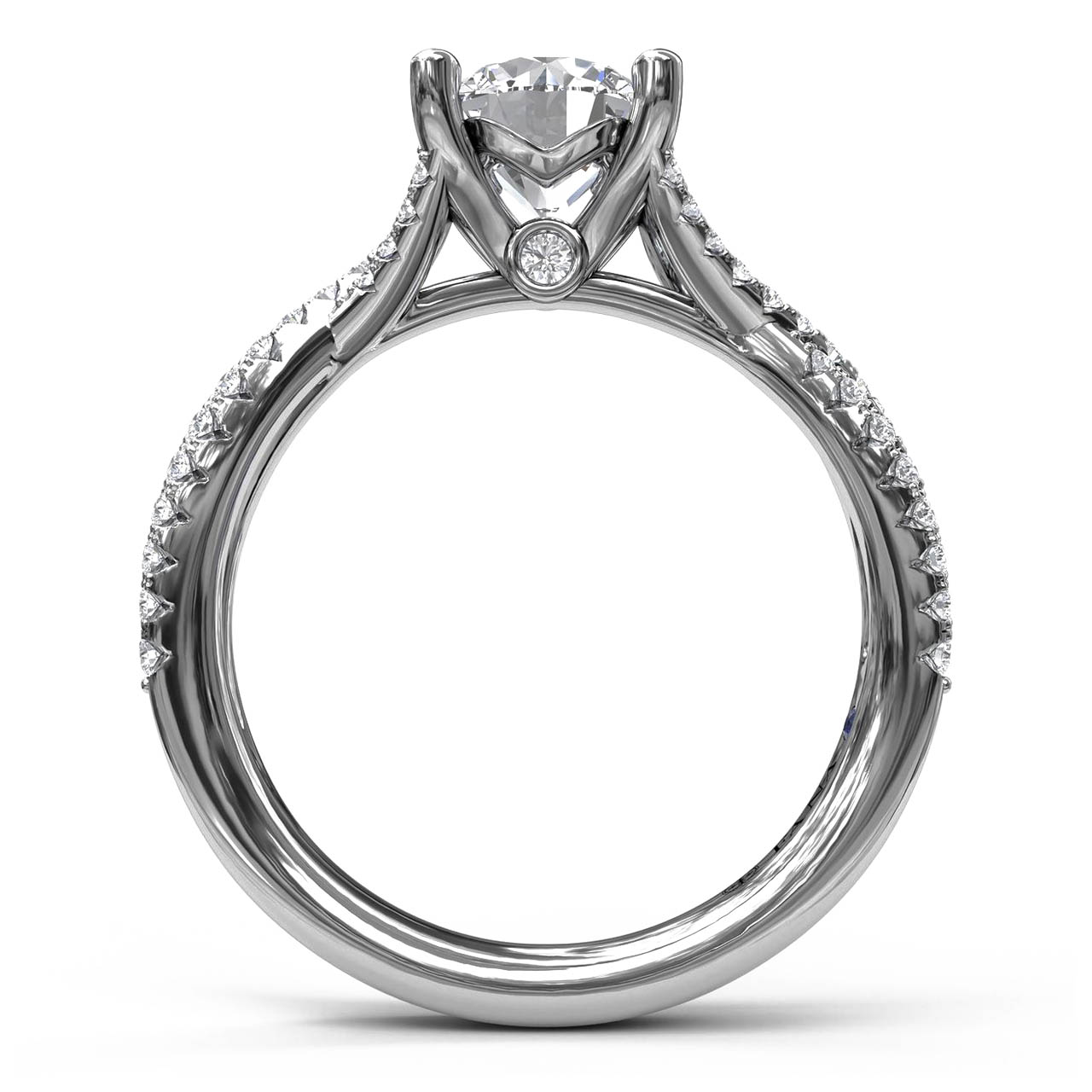 Fana Twist Diamond Engagement Ring Setting in 14kt White Gold (1/3ct tw)