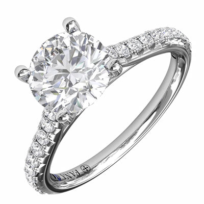 Fana Delicate Classic Engagement Ring Setting with Delicate Side Detail in 14kt Gold (1/3ct tw)