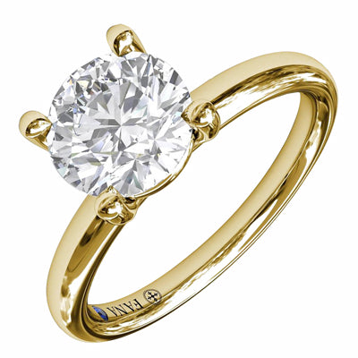 Fana Classic Solitaire Diamond Engagement Ring Setting in 14kt Yellow Gold (.02ct tw)