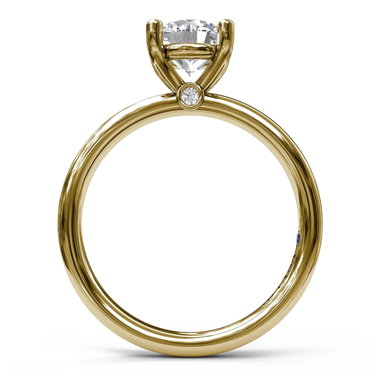 Fana Classic Solitaire Diamond Engagement Ring Setting in 14kt Yellow Gold (.02ct tw)