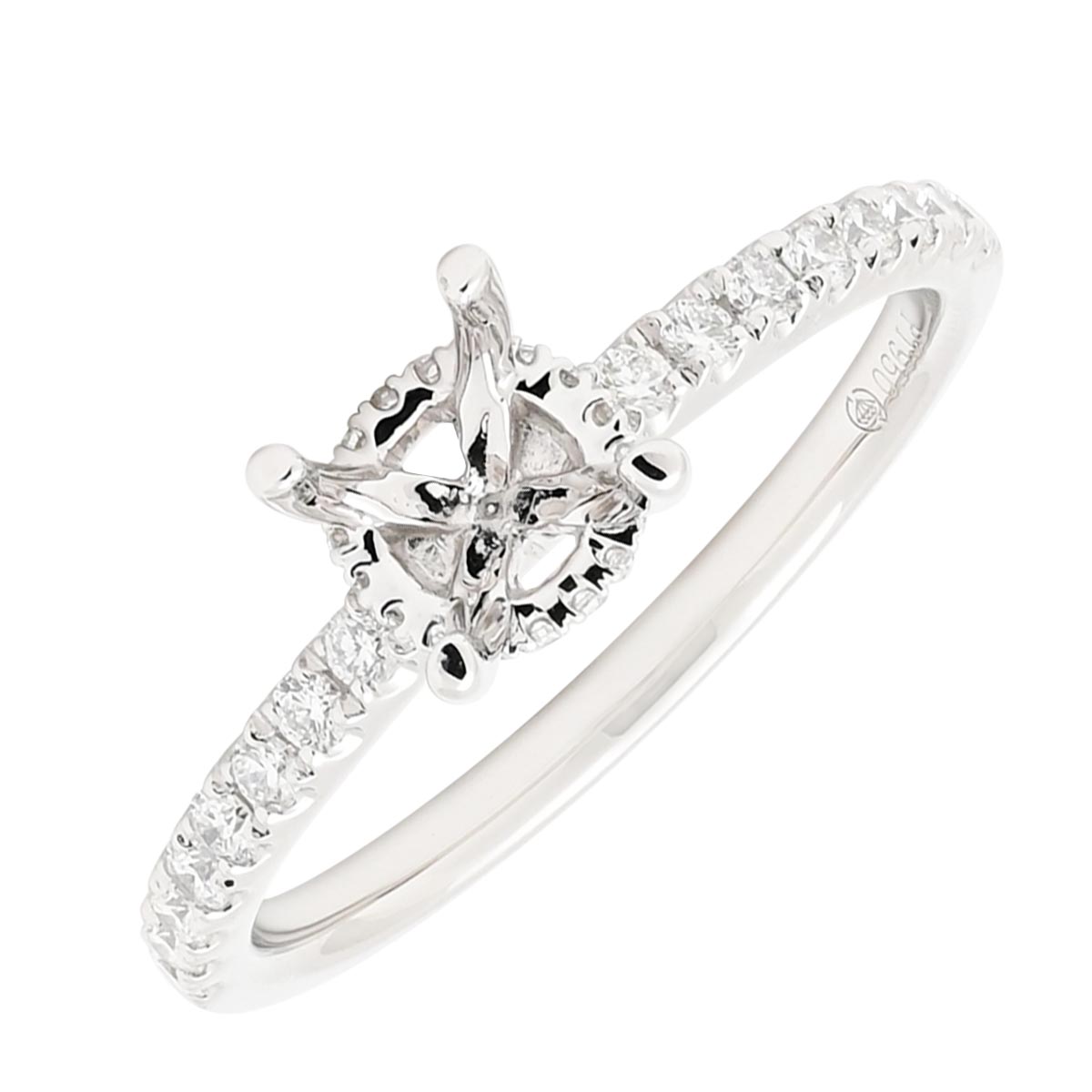 Diamond Engagement Ring Setting in Platinum (1/4ct tw)