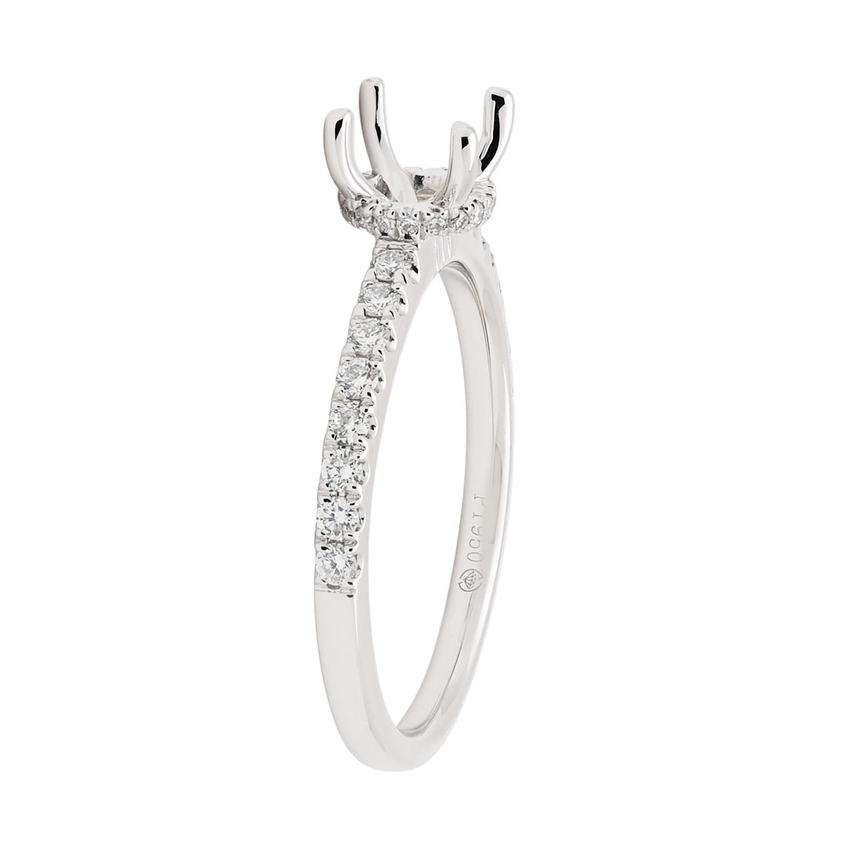 Diamond Engagement Ring Setting in Platinum (1/4ct tw)