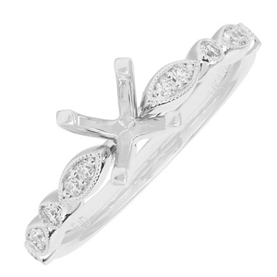 Daydream Diamond Engagement Ring Setting in 14kt White Gold (1/7ct tw)