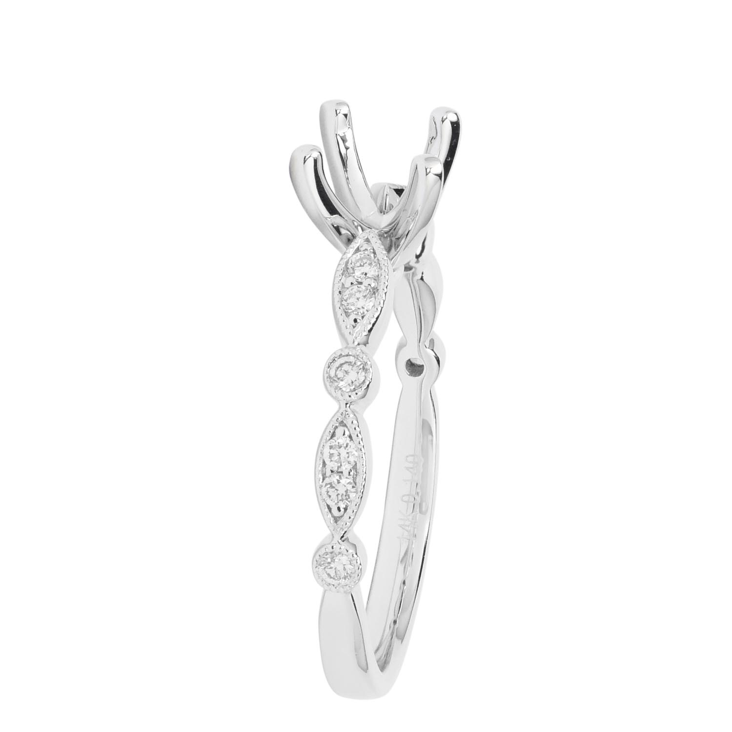 Daydream Diamond Engagement Ring Setting in 14kt White Gold (1/7ct tw)