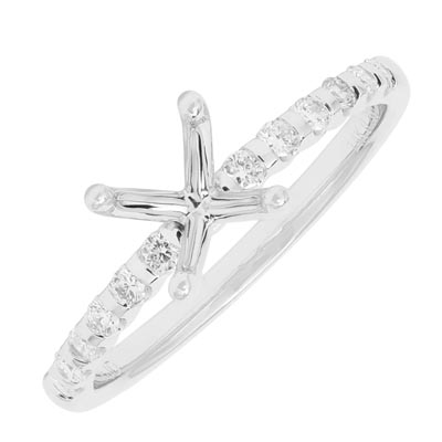 Daydream Diamond Engagement Ring Setting in 14kt White Gold (1/5ct tw)