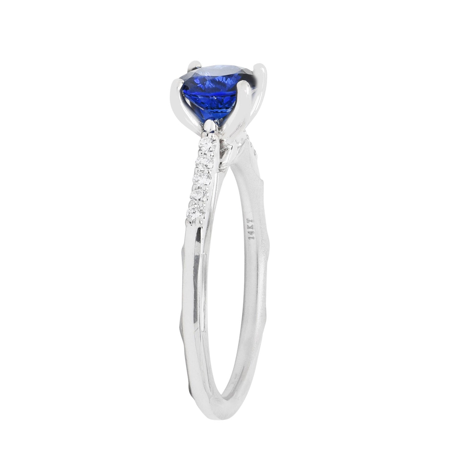Sapphire Ring in 14kt White Gold with Diamonds (1/10ct tw)