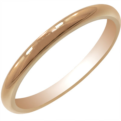 Plain Wedding Band in 14kt Yellow Gold (2mm size 4-8)
