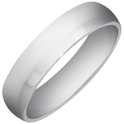 Plain Wedding Band in 10kt White Gold (5mm size 8.5-12)