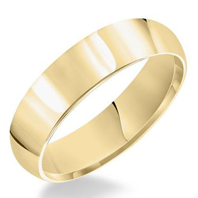 Plain Dome Comfort Fit Wedding Band in 14kt Yellow Gold (7mm Size 8.5-12)