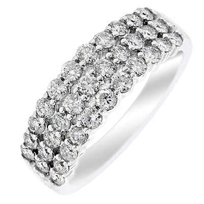 Diamond Pave Wedding Band in 14kt White Gold (1ct tw)