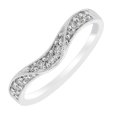 Diamond Pave Wedding Band in 14kt White Gold (1/7ct tw)