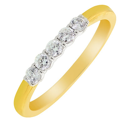 Northern Star Diamond Wedding Band in 14kt Yellow Gold (1/4ct tw)