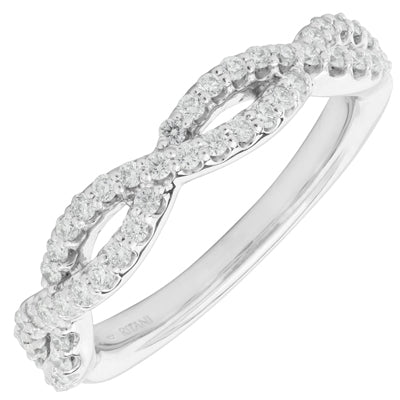 Ritani Masterwork Diamond Twist Wedding Band in 14kt White Gold (3/8ct tw)