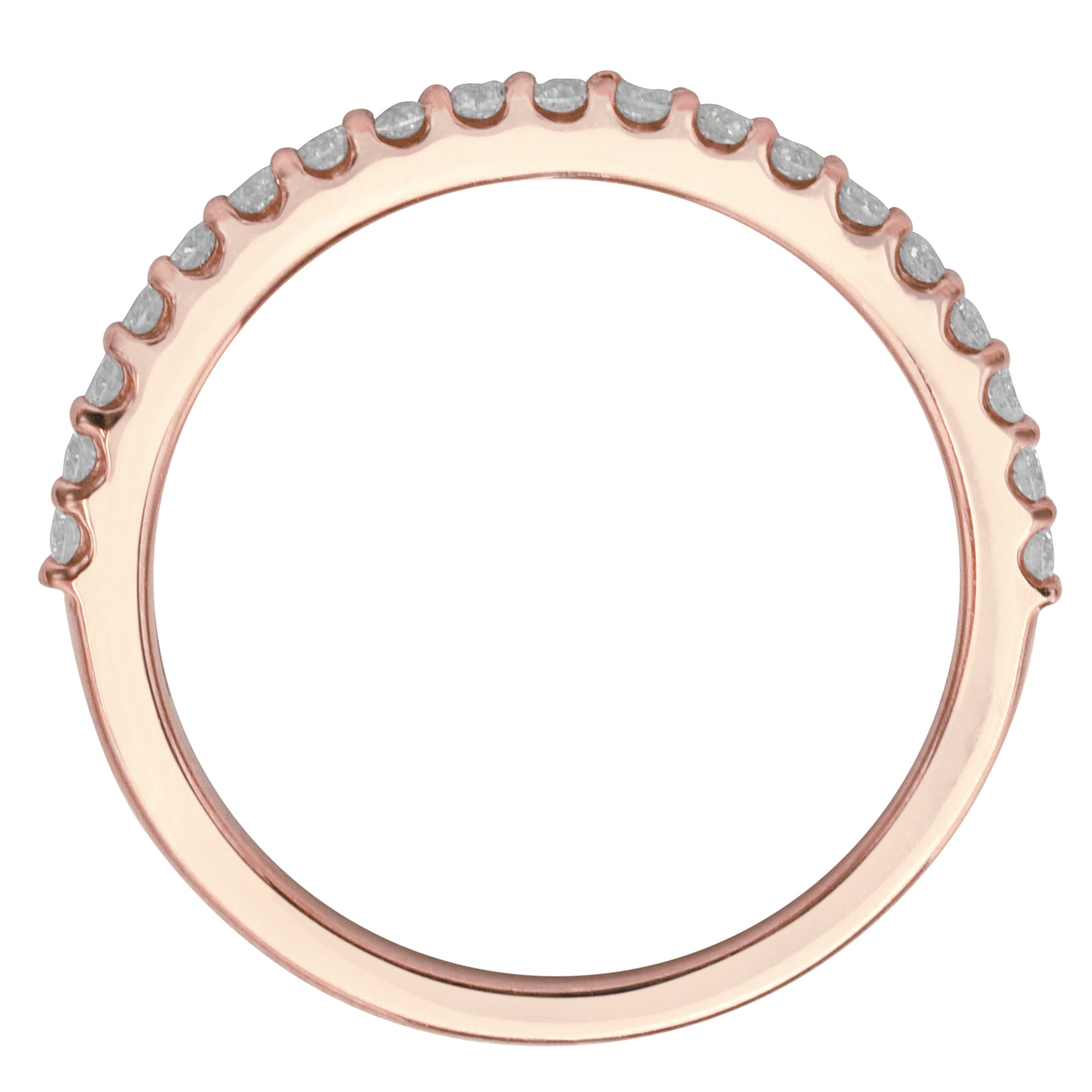 Ritani French Set Diamond Wedding Band in 18kt Rose Gold (1/4ct tw)
