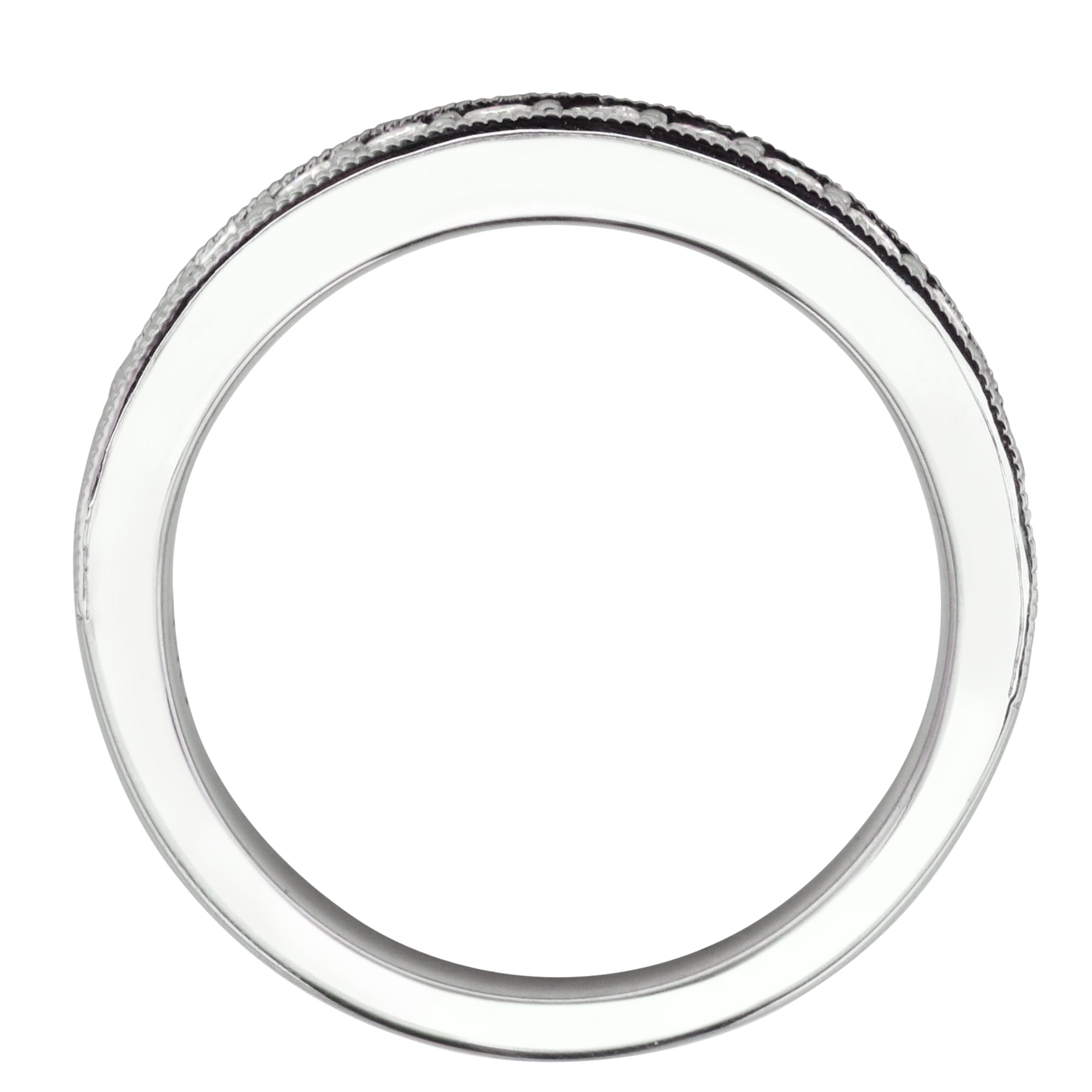 Diamond Pave Milgrain Wedding Band in 14kt White Gold (1/2ct tw)