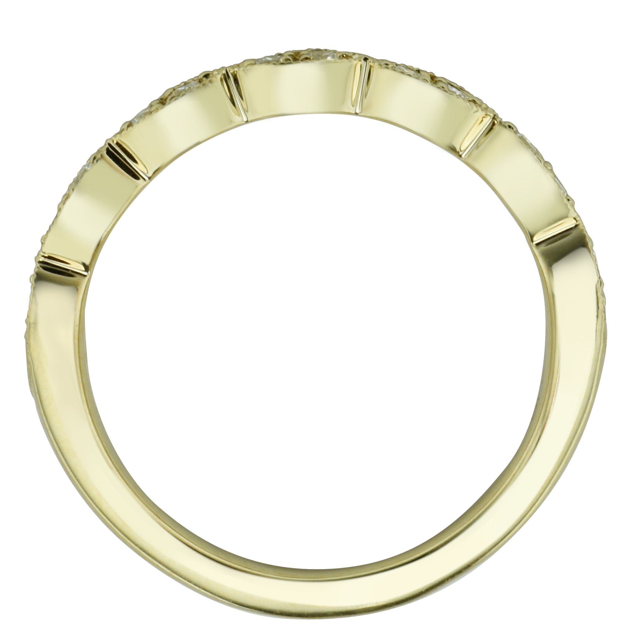 Diamond Pave Band in 14kt Yellow Gold (1/4ct tw)