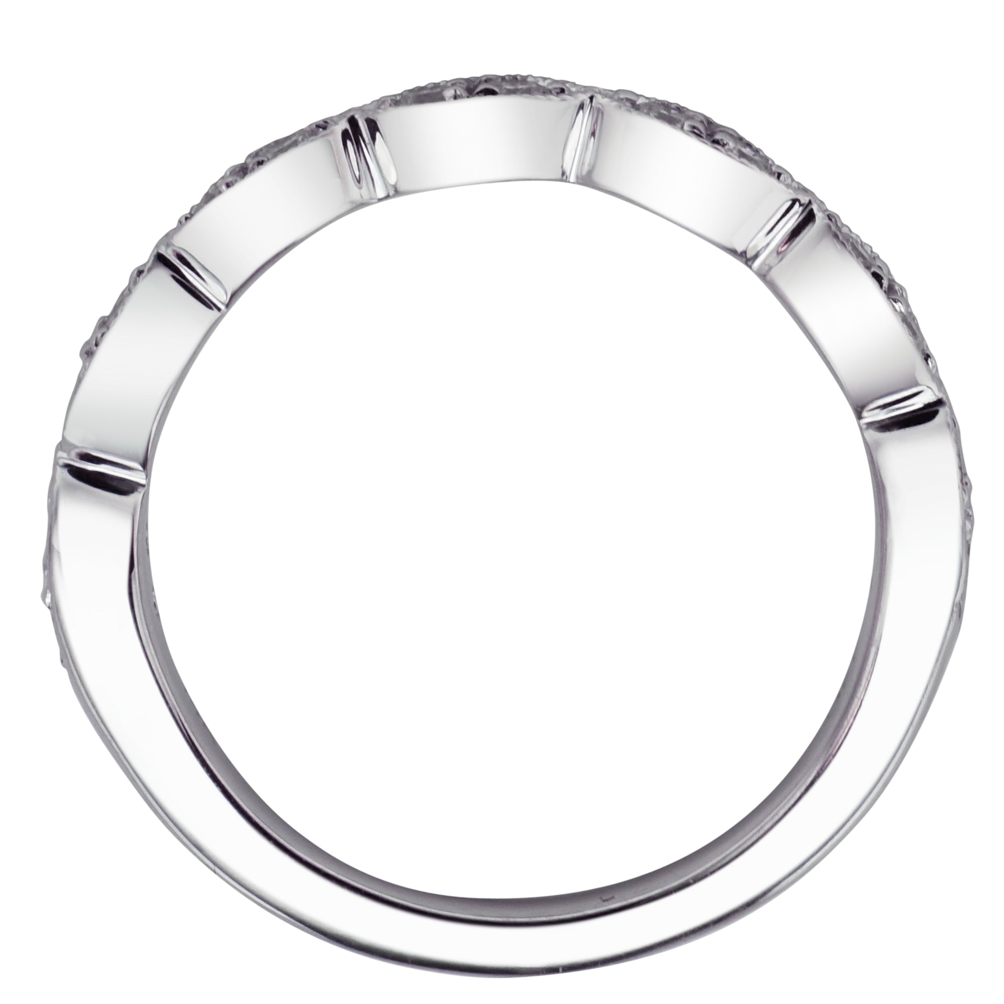 Diamond Pave Wedding Band in 14kt White Gold (1/3ct tw)