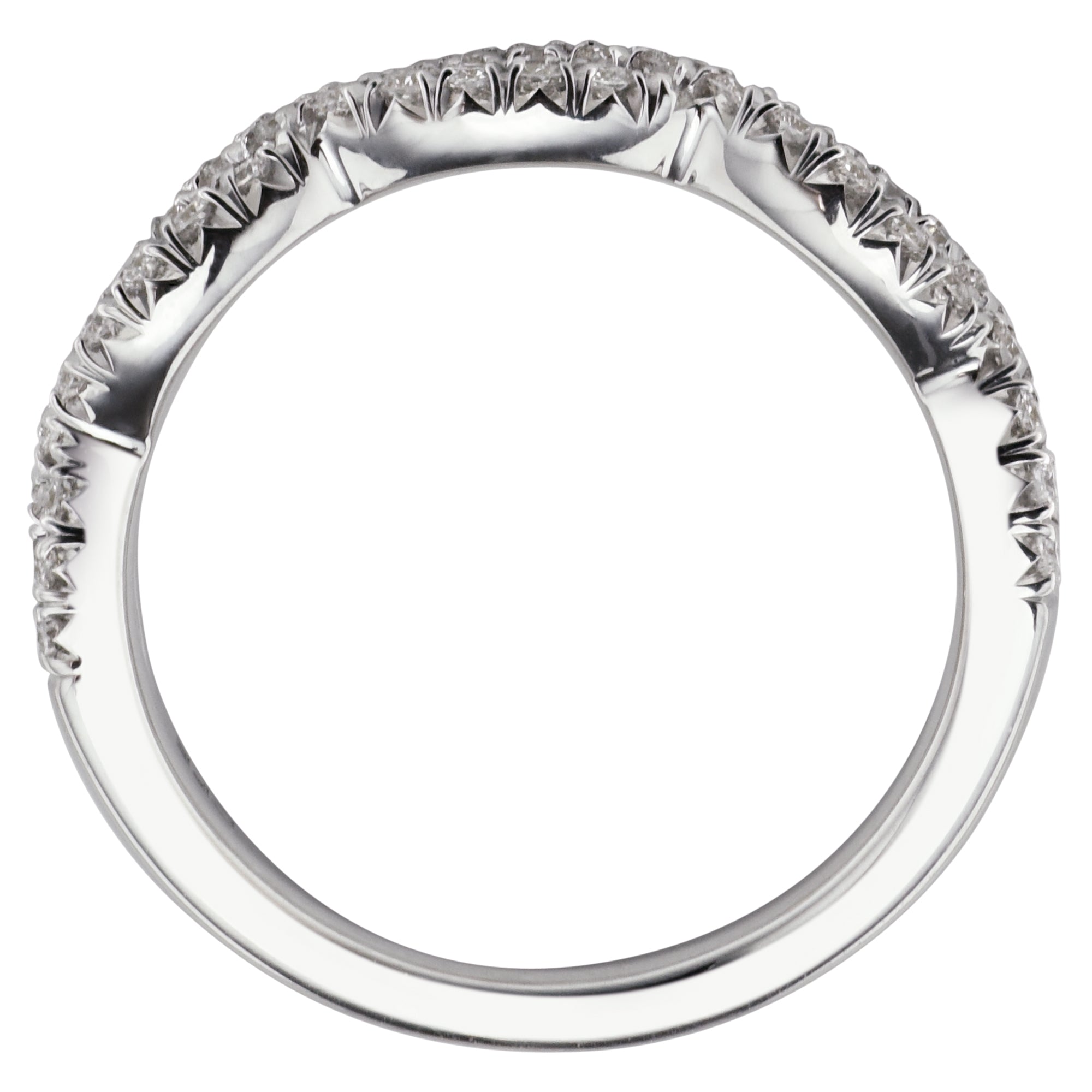 Diamond Twist Wedding Band in 14kt White Gold (3/8ct tw)