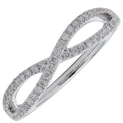 Diamond Twist Band in 14kt White Gold (1/4ct tw)