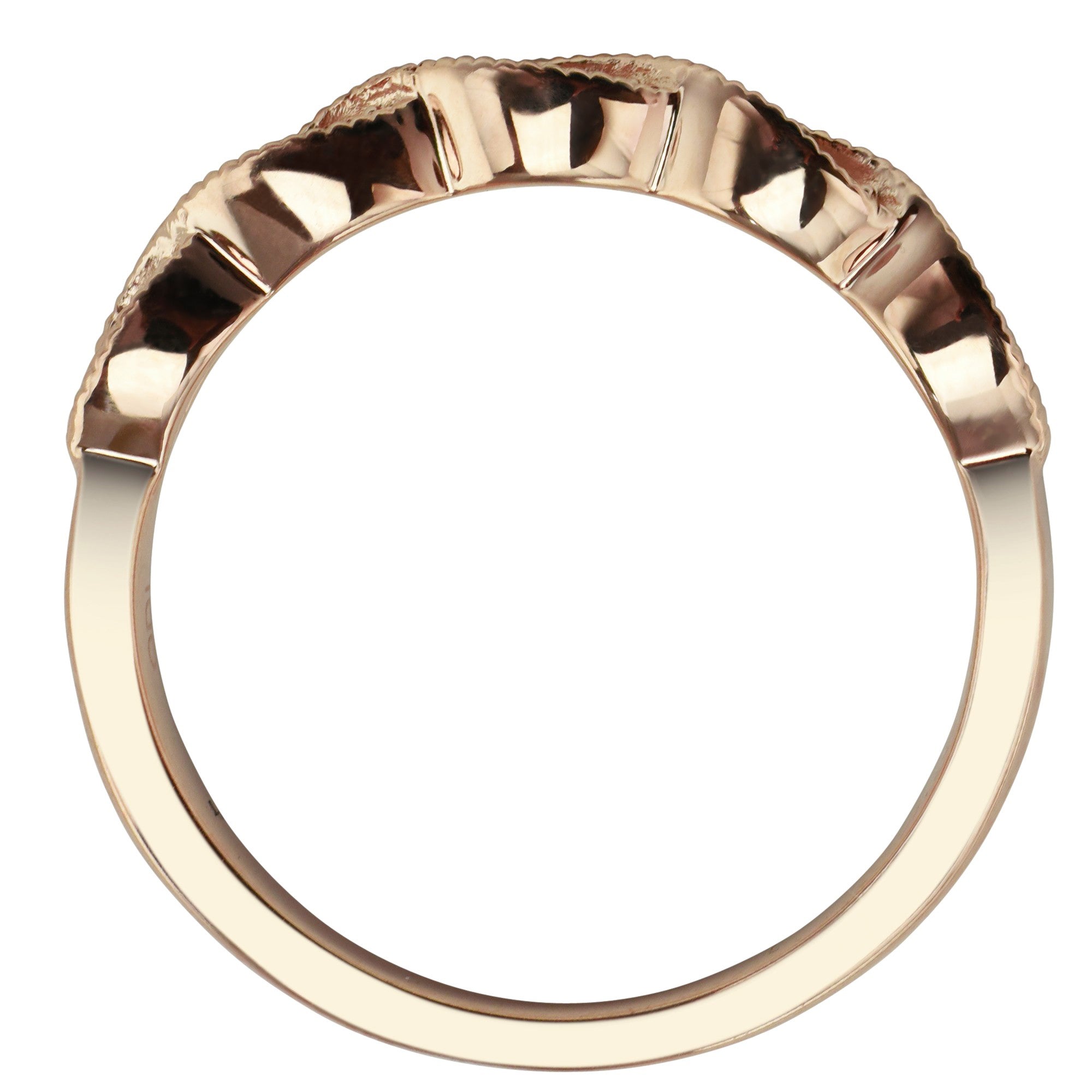 Diamond Wedding Band in 14kt Rose Gold (1/20ct tw)