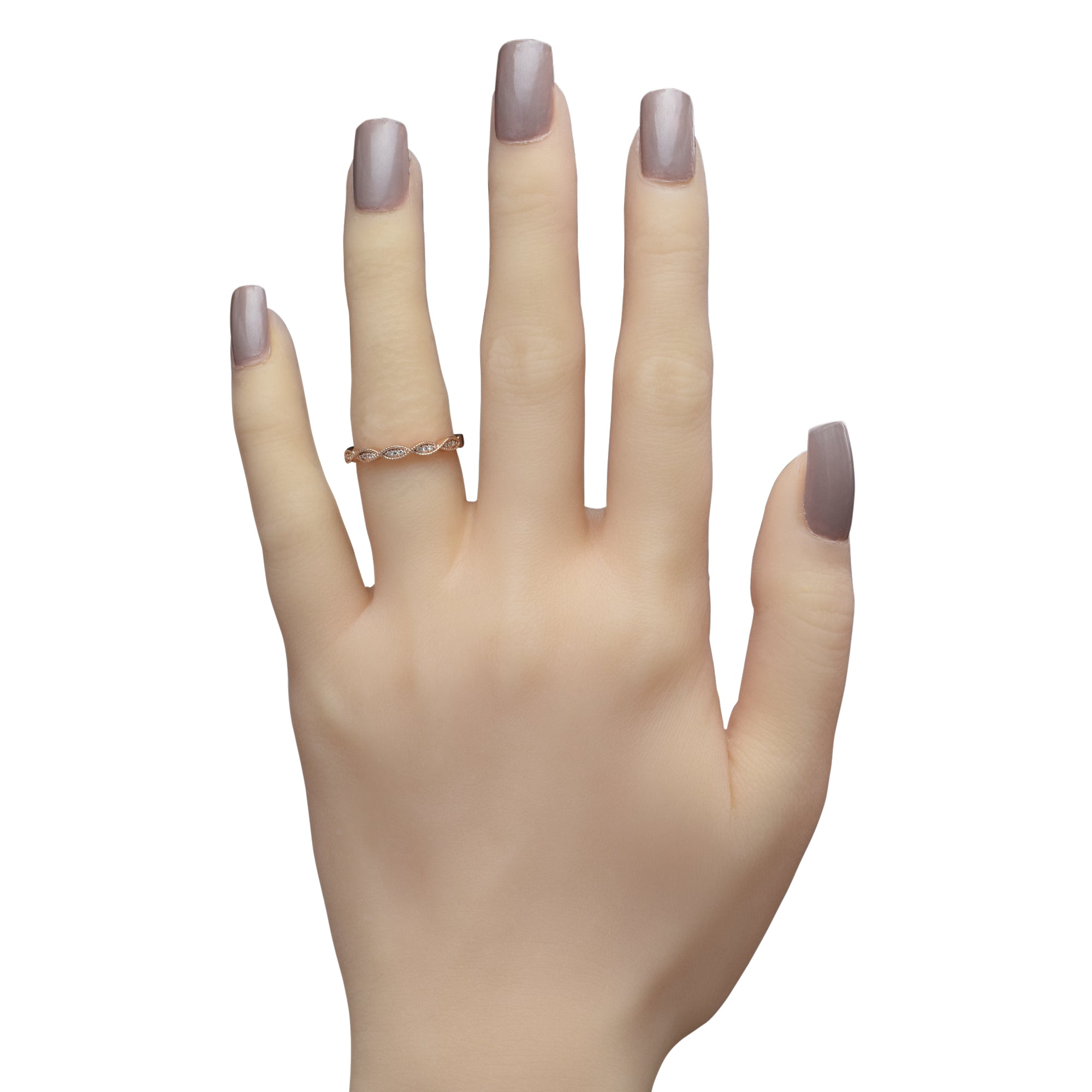 Diamond Wedding Band in 14kt Rose Gold (1/20ct tw)
