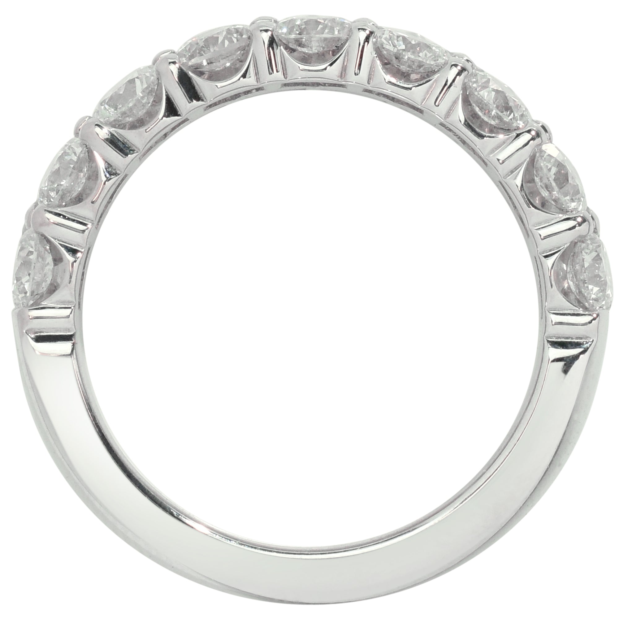Diamond Two Row Wedding Band in 18kt White Gold (3 5/8ct tw)