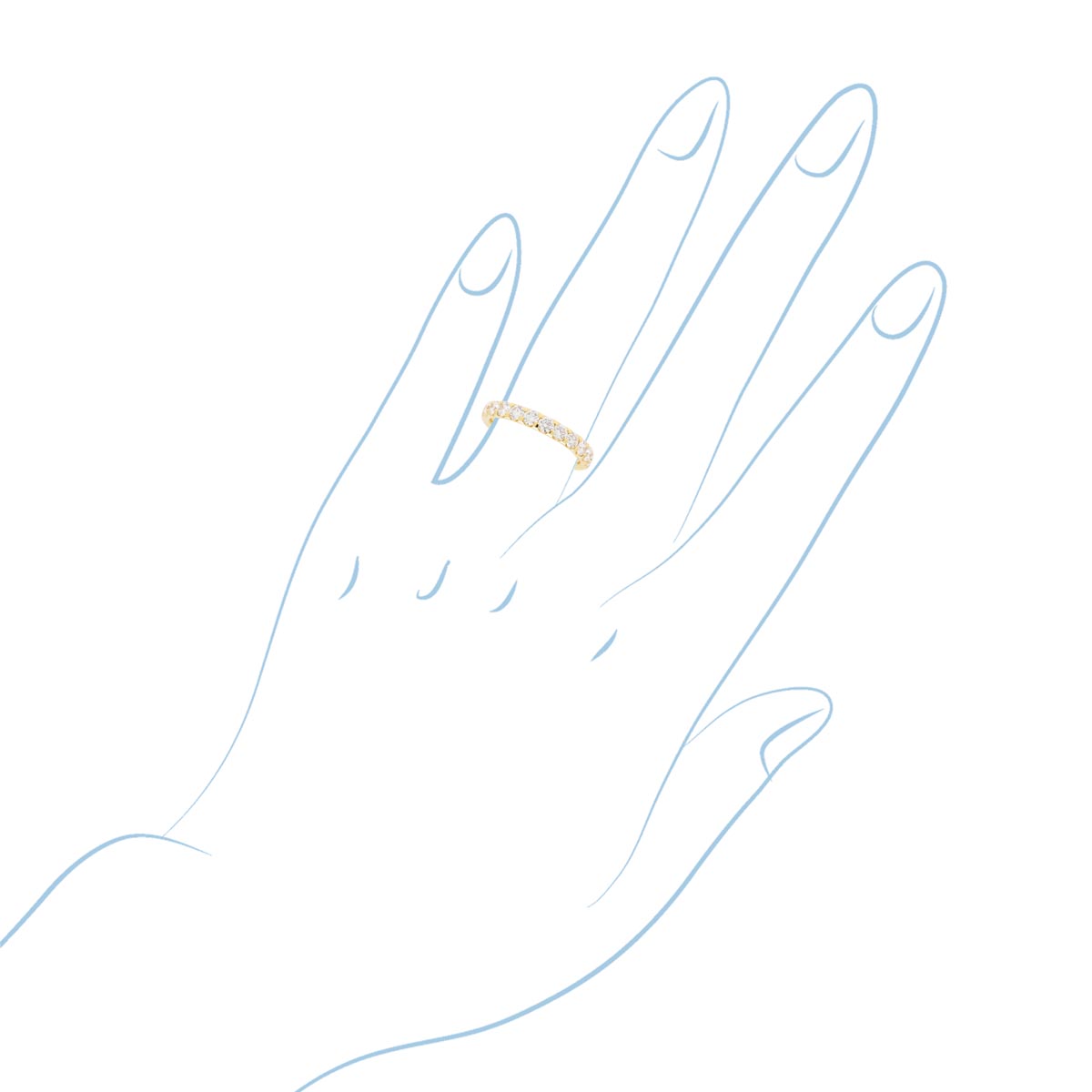Memoire Odessa Diamond Wedding Band in 18kt Yellow Gold (3/4ct tw)