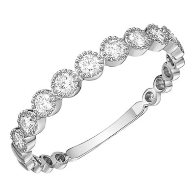Memoire Diamond Stackable Band in 18kt White Gold (1/3ct tw)