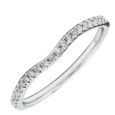 Diamond Curve Wedding Band in 14kt White Gold (1/7ct tw)