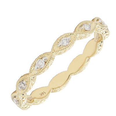 Gabriel Diamond Stackable Band in 14kt Yellow Gold (1/10ct tw)