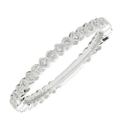 Gabriel Diamond Stackable Band in 14kt White Gold (1/10ct tw)