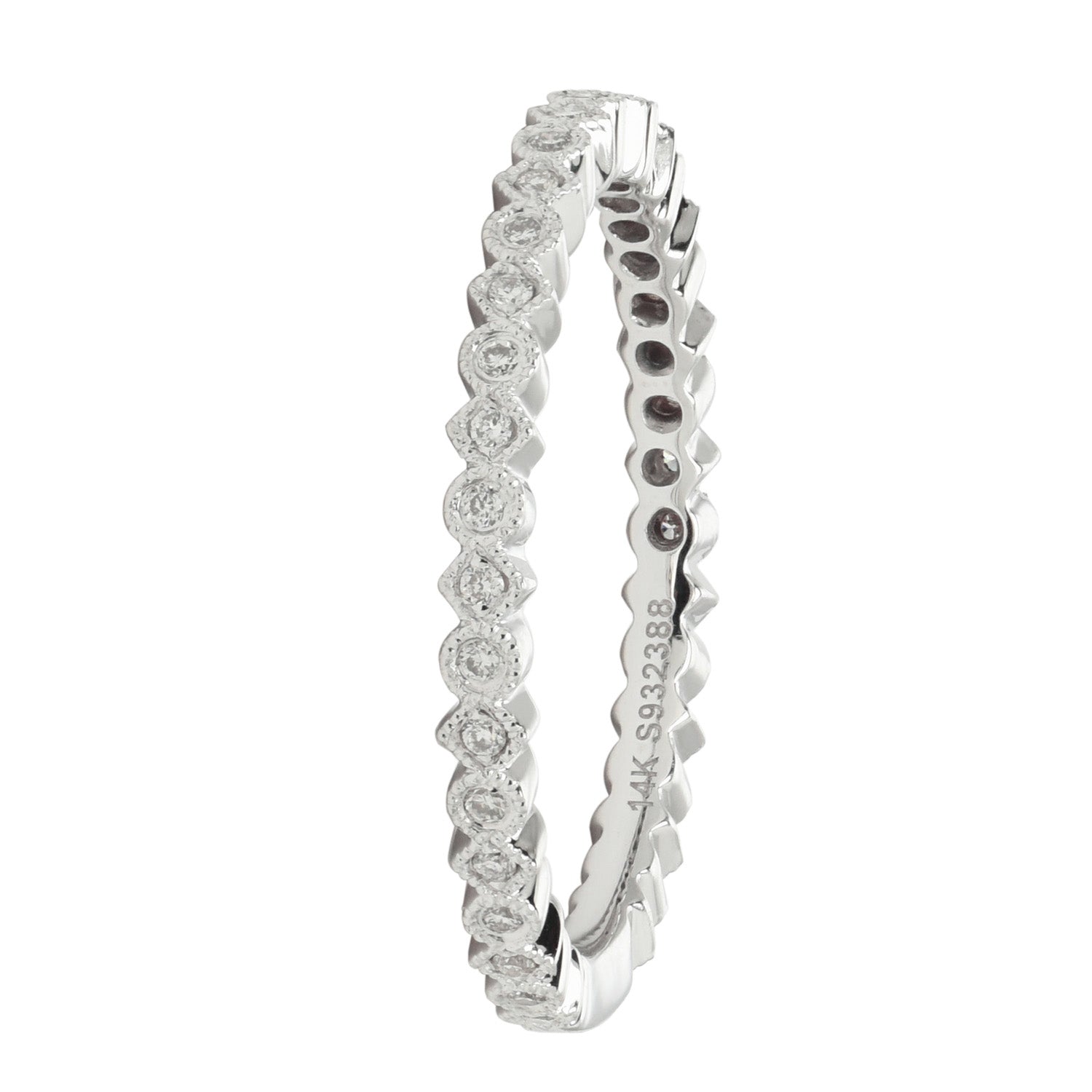 Gabriel Diamond Stackable Band in 14kt White Gold (1/10ct tw)