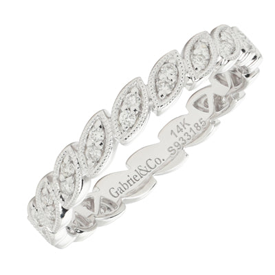 Gabriel Diamond Stackable Band in 14kt White Gold (1/5ct tw)