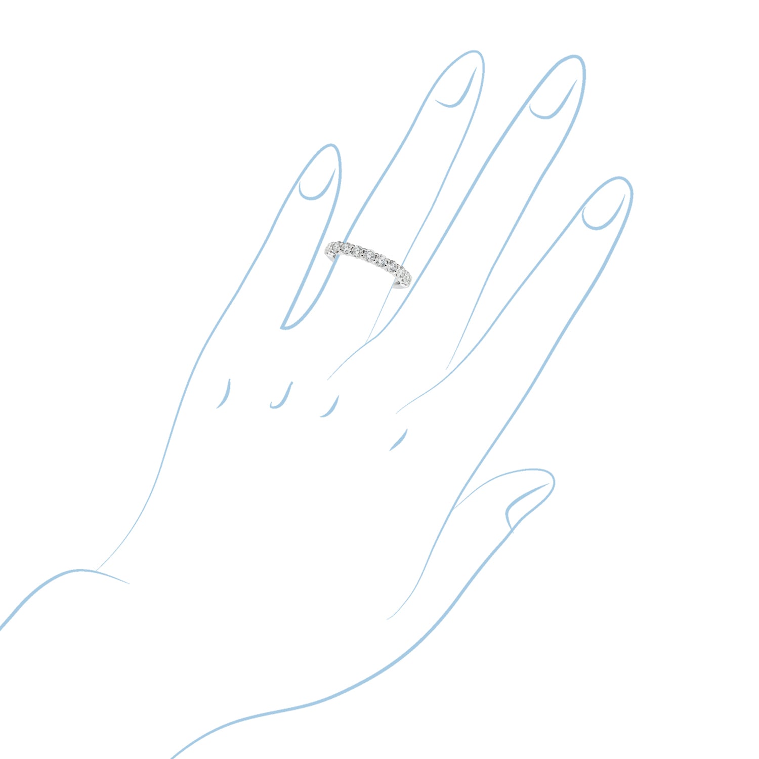 Diamond Wedding Band in 14kt White Gold (1ct tw)