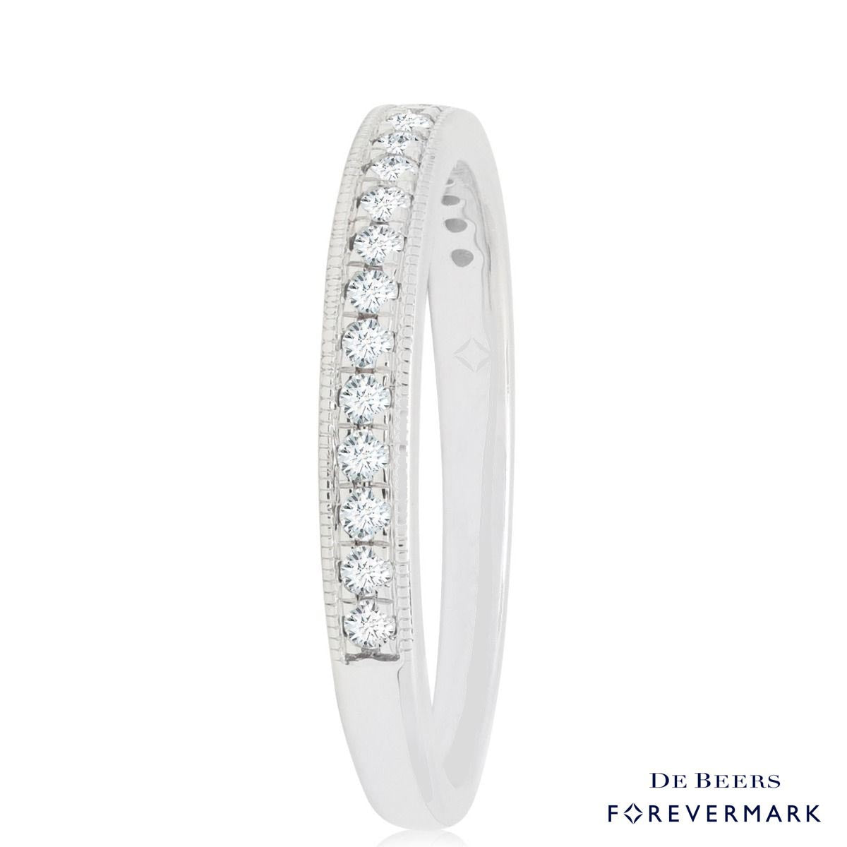 Petite Diamond Pave Wedding Band in 18kt White Gold (1/5ct tw)