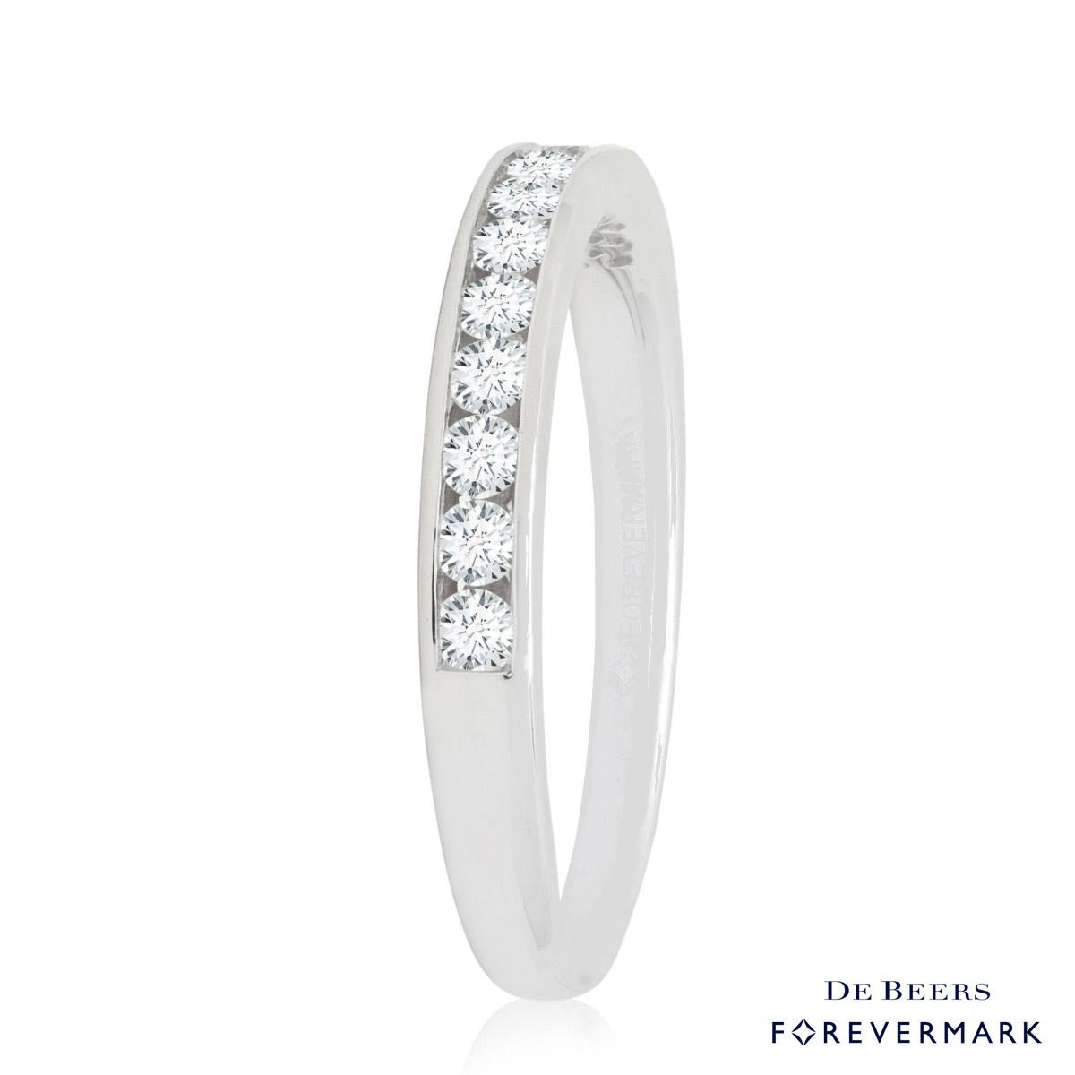 De Beers Forevermark Petite Diamond Wedding Band in 18kt White Gold (1/3ct tw)