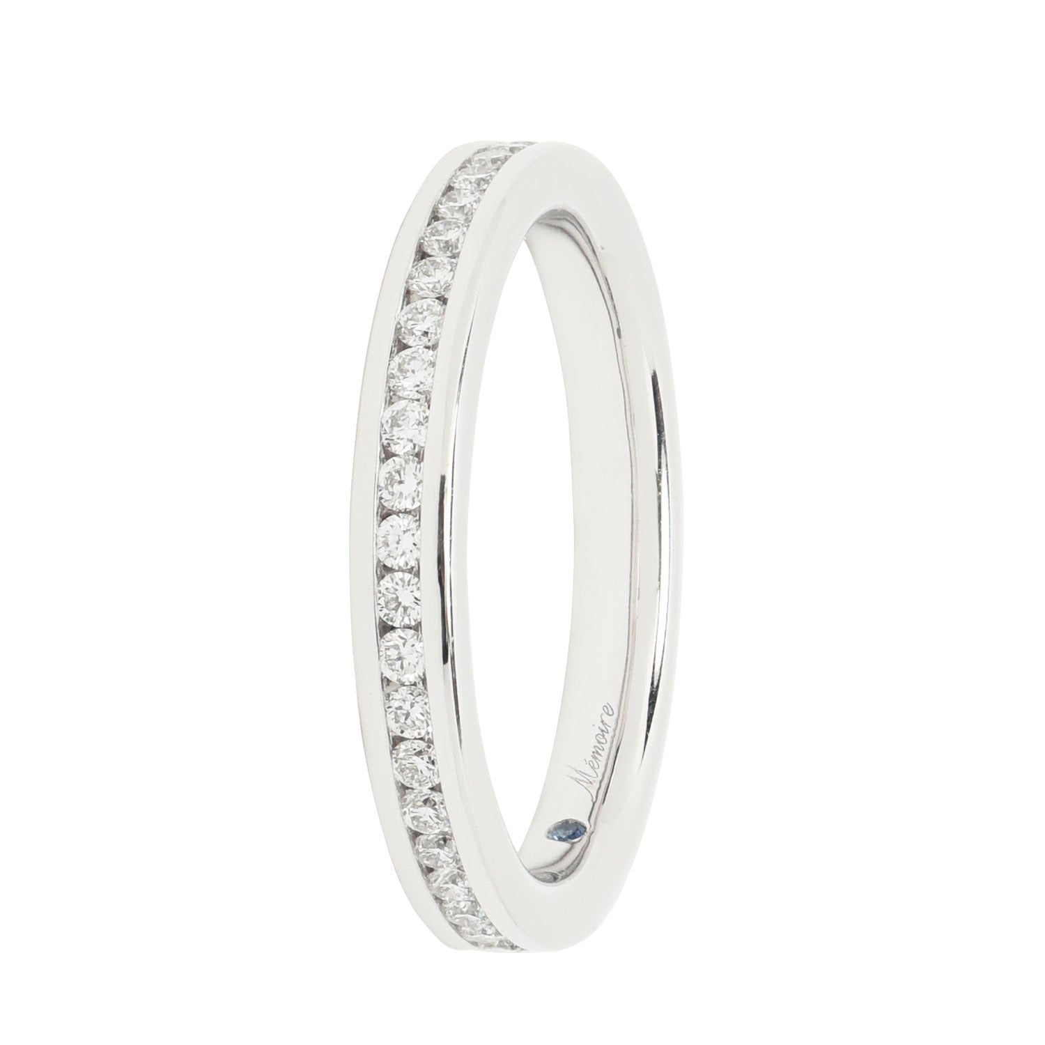 Memoire Channel Set Diamond Eternity Band in 18kt White Gold (3/8ct tw Size 5.5)