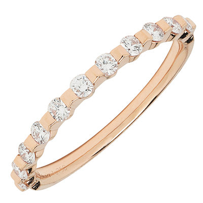 Memoire Precious Prong Diamond Wedding Band in 18kt Rose Gold (1/3ct tw)