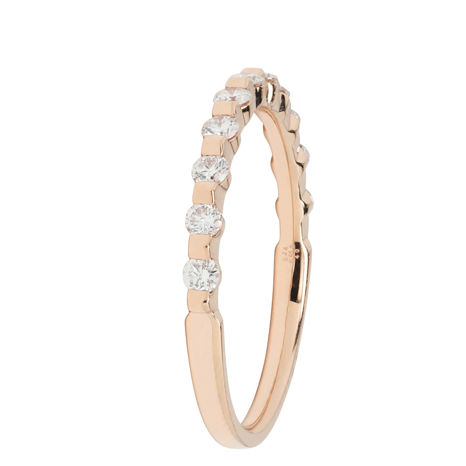 Memoire Precious Prong Diamond Wedding Band in 18kt Rose Gold (1/3ct tw)
