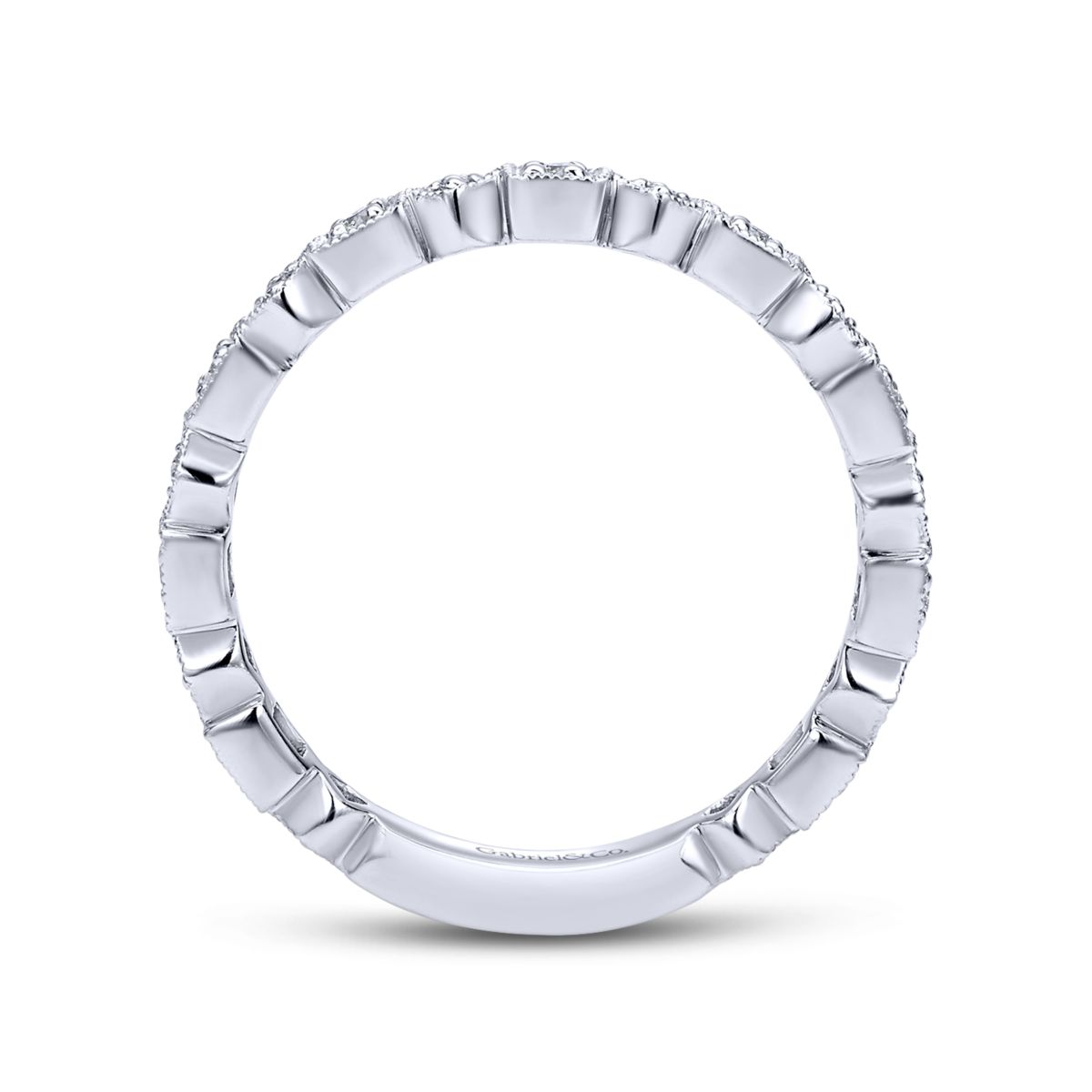 Gabriel Diamond Stackable Band in 14kt White Gold (1/10ct tw)